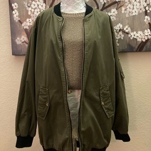 Olive Green Bomber Jacket